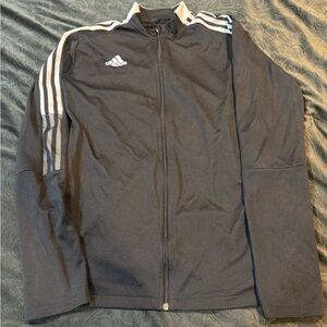 Adidas Men's Black and White Track Jacket
